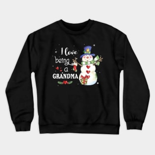 I Love Being A Grandma Christmas Crewneck Sweatshirt